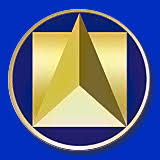 Logo-3in1-concept-forme-geometrique-doree-sur fond-bleu-dans-cercle-dore-Accompagnement-Rachel-Perez-Kinésiologie-Reiki-Fleurs-de-Bach-Méditation-83640-Sainte-Baume-Var